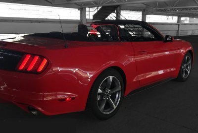 2015-2019 Ford Mustang Convertible WindRestrictor Logo Wind Screen